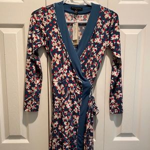 Banana republic floral wrap dress